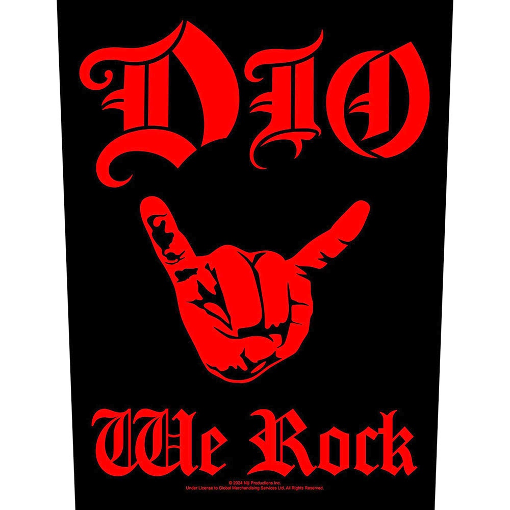 Dio - We Rock Rugpatch - Zwart